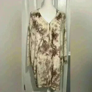 Women’ XL NWT LOGO LAVISH Hand Tie Dyed duster/jacket with lace and appliqués